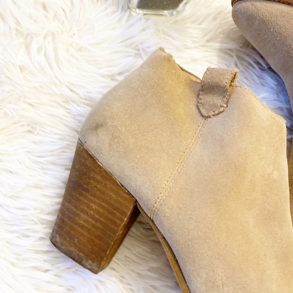 MADEWELL | Taupe Suede Heel Ankle booties women’s 9.5 - Picture 5 of 8